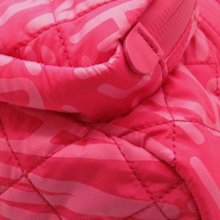Pre Owned Chanel Printed Nylon Coco Neige Convertible Backpack