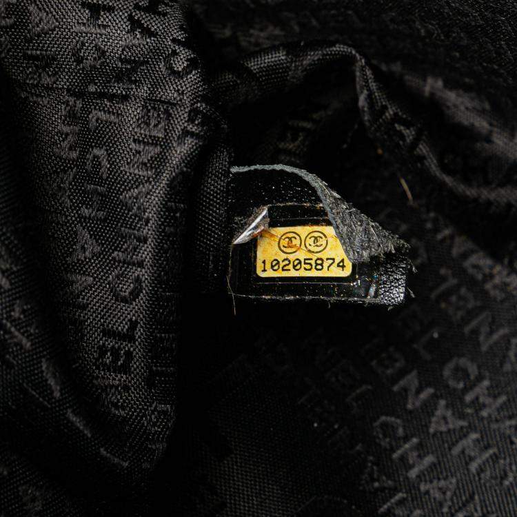 Pre Owned Chanel Black Caviar Choco Bar Tote