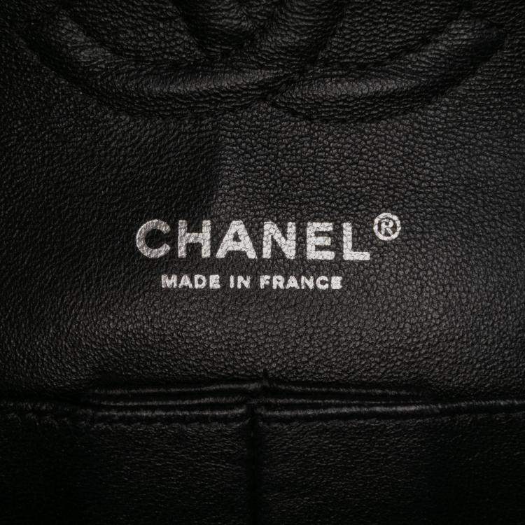 Pre Owned Chanel Black Medium Classic Patent Double Flap