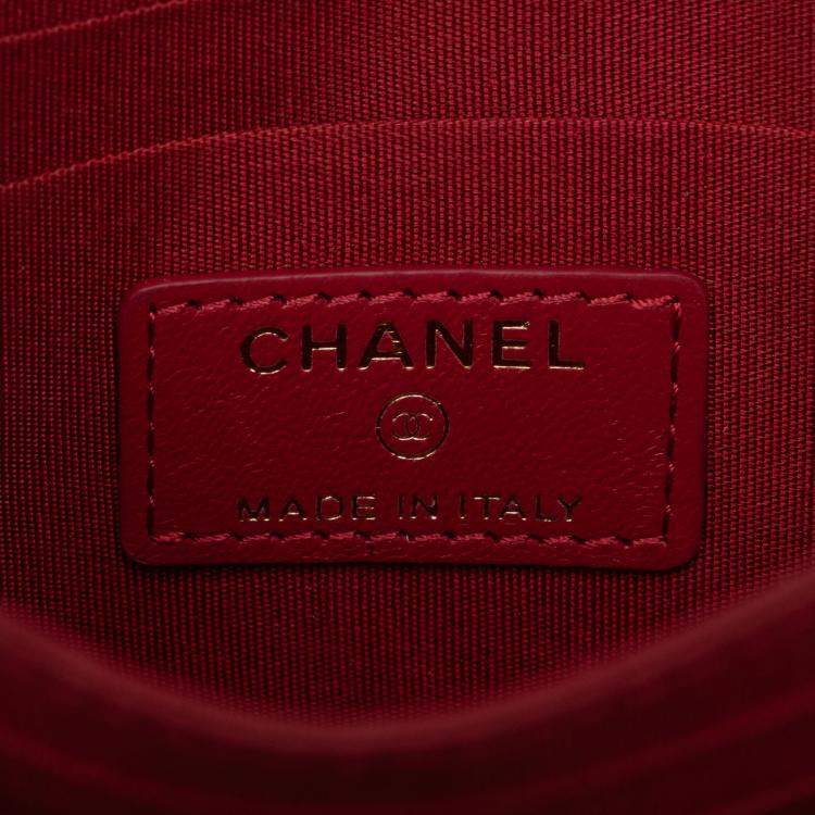 Pre Owned Chanel Black Lambskin Romance Wallet On Chain
