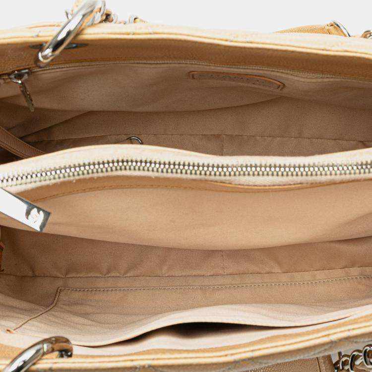 Pre Owned Chanel Brown Caviar Grand Shopping Tote