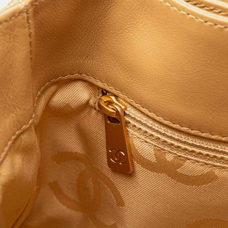 Pre Owned Chanel Brown CC Wild Stitch Calfskin Handbag