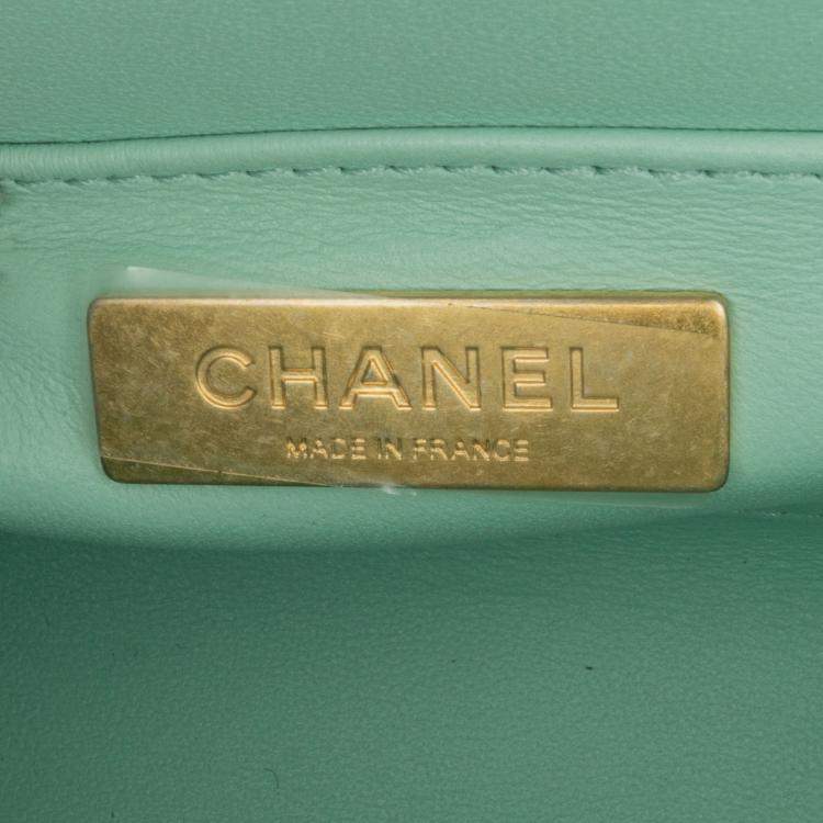 Pre Owned Chanel Blue Quilted Tweed Crush Top Handle Bag