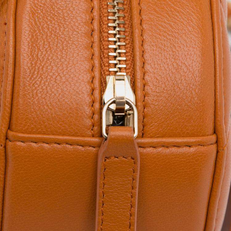 Pre Owned Chanel Brown Lambskin 19 Round Clutch with Chain
