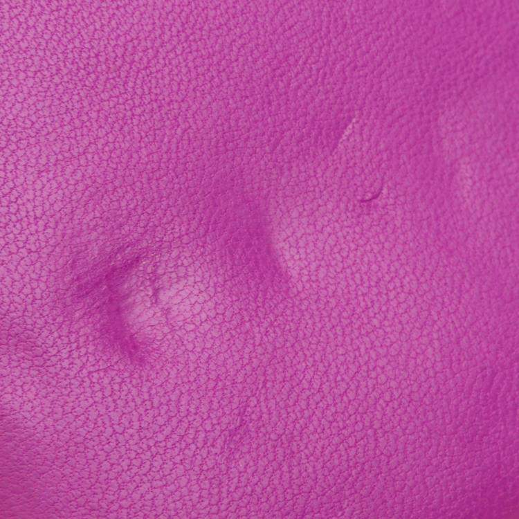 Pre Owned Chanel Purple Lambskin Coco Boy Wallet On Chain