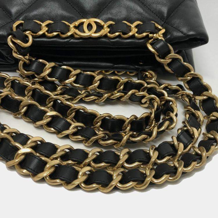Pre Owned Chanel CC Black Leather Tote Bag