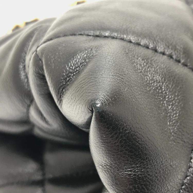 Pre Owned Chanel CC Black Leather Tote Bag