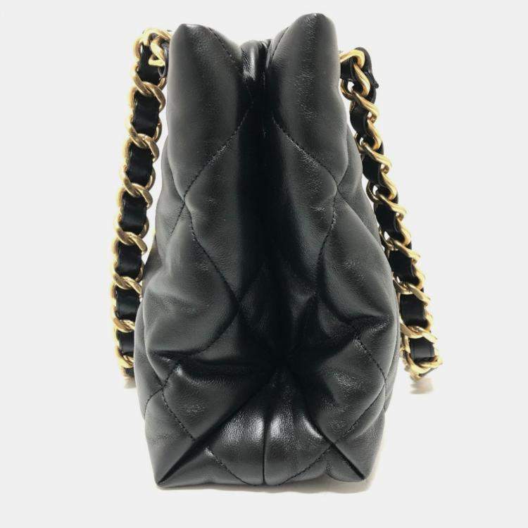 Pre Owned Chanel CC Black Leather Tote Bag