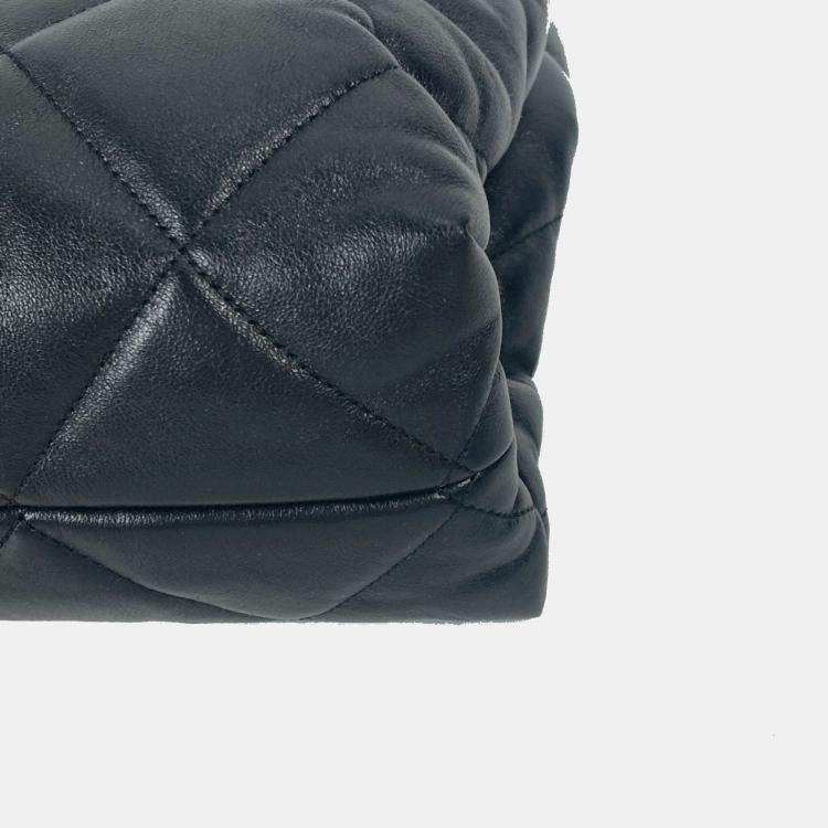 Pre Owned Chanel CC Black Leather Tote Bag