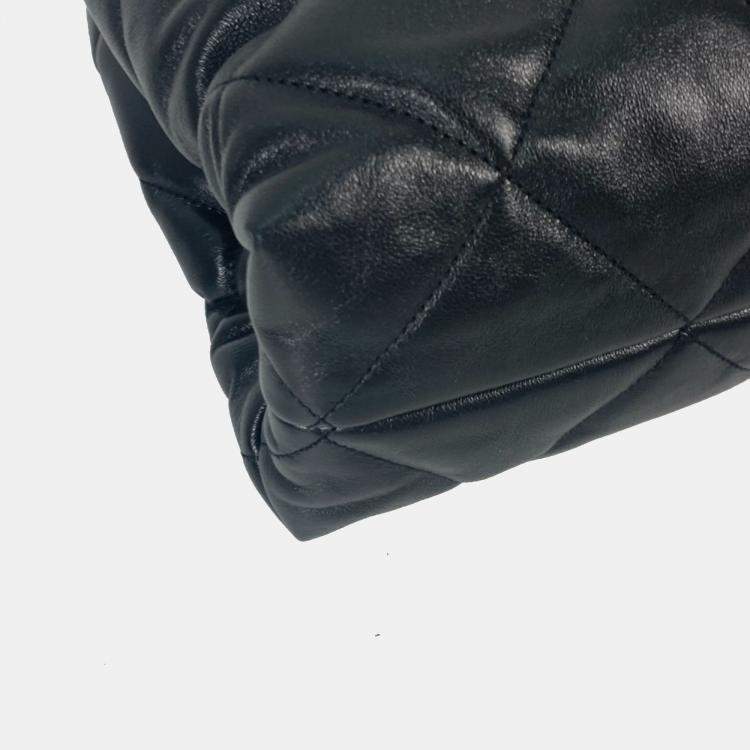 Pre Owned Chanel CC Black Leather Tote Bag