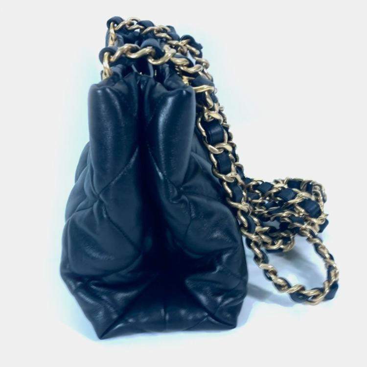 Pre Owned Chanel CC Black Leather Tote Bag