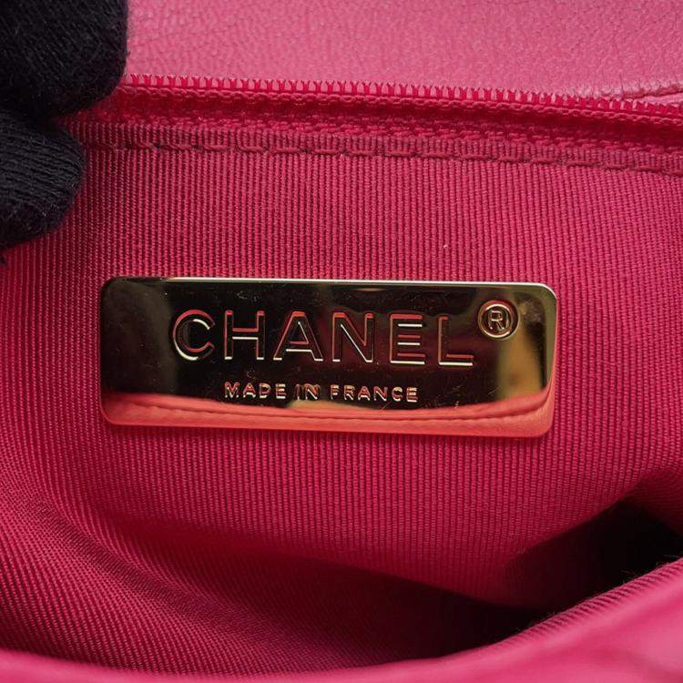Pre Owned Chanel 19 Pink Leather Shoulder Bag