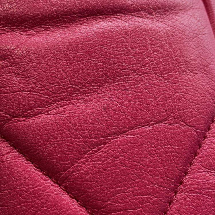 Pre Owned Chanel 19 Pink Leather Shoulder Bag