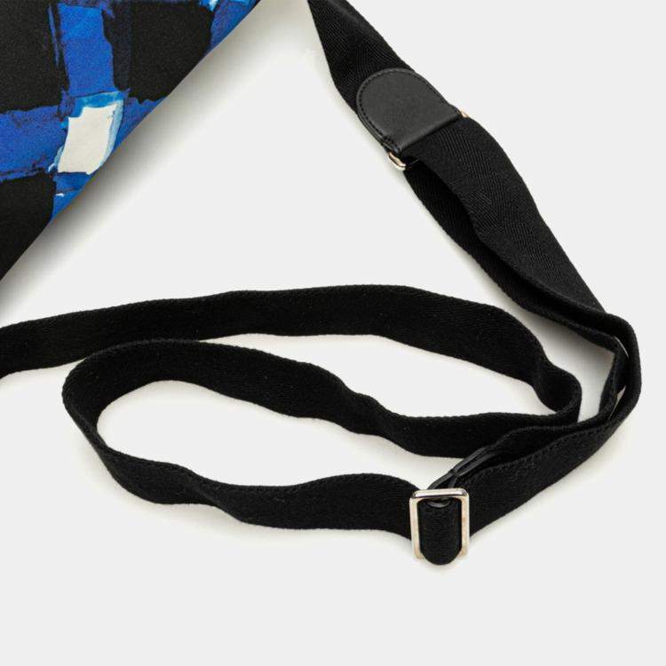 Pre Owned Chanel Airline Messenger Multicolor Blue Nylon Shoulder Bag