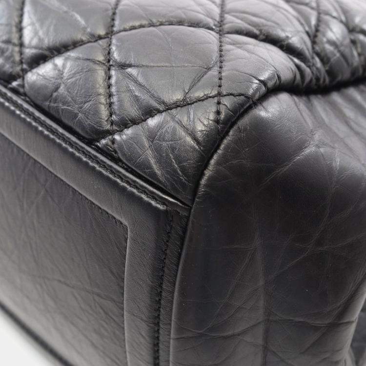 Pre Owned Chanel Matelasse Tote Bag Leather Black