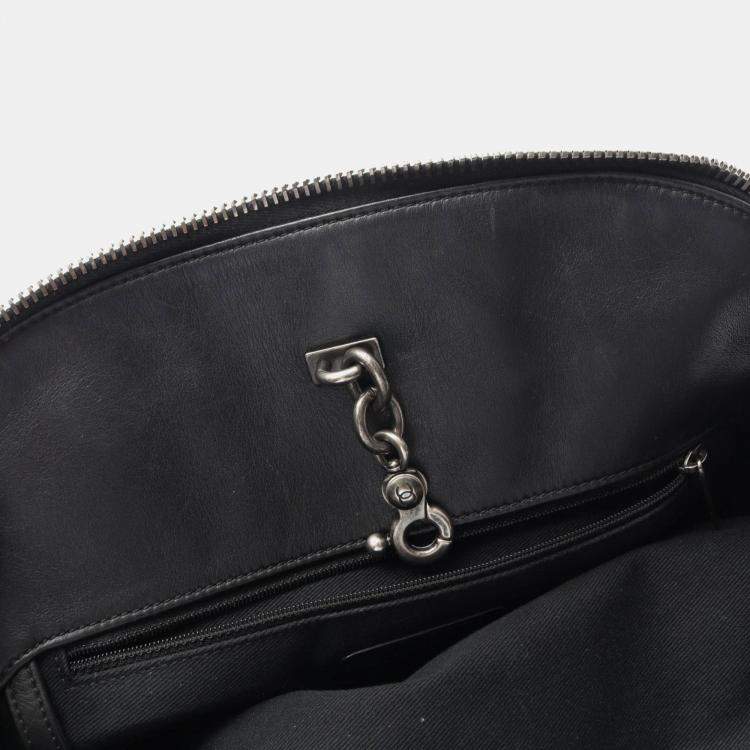 Pre Owned Chanel Matelasse Tote Bag Leather Black