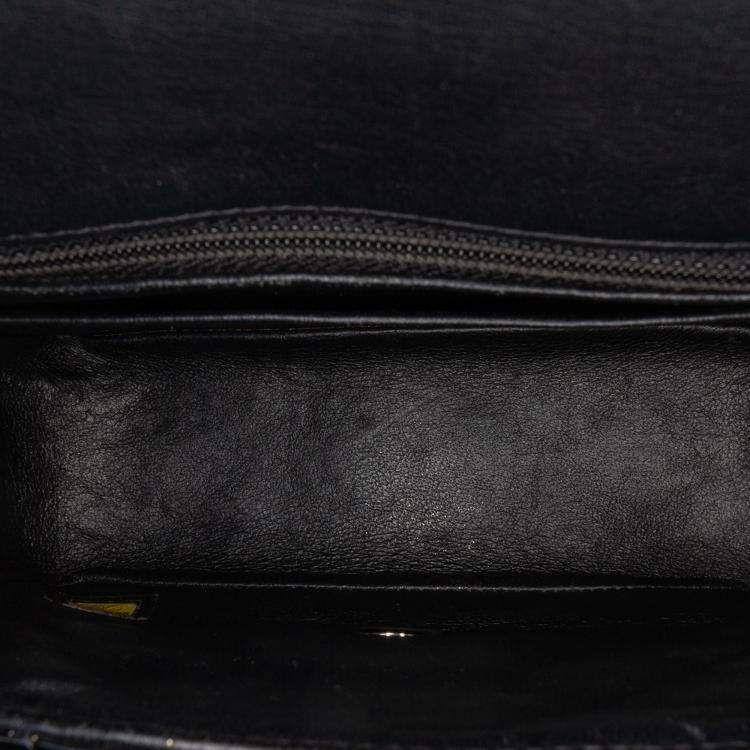 Pre Owned Chanel Black Mini Square Classic Patent Single Flap