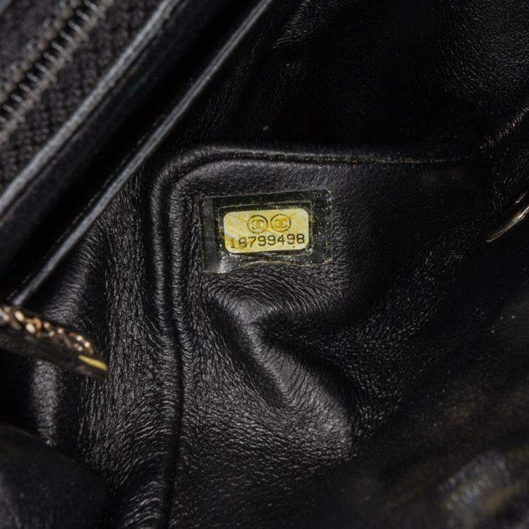 Pre Owned Chanel Black Mini Square Classic Patent Single Flap