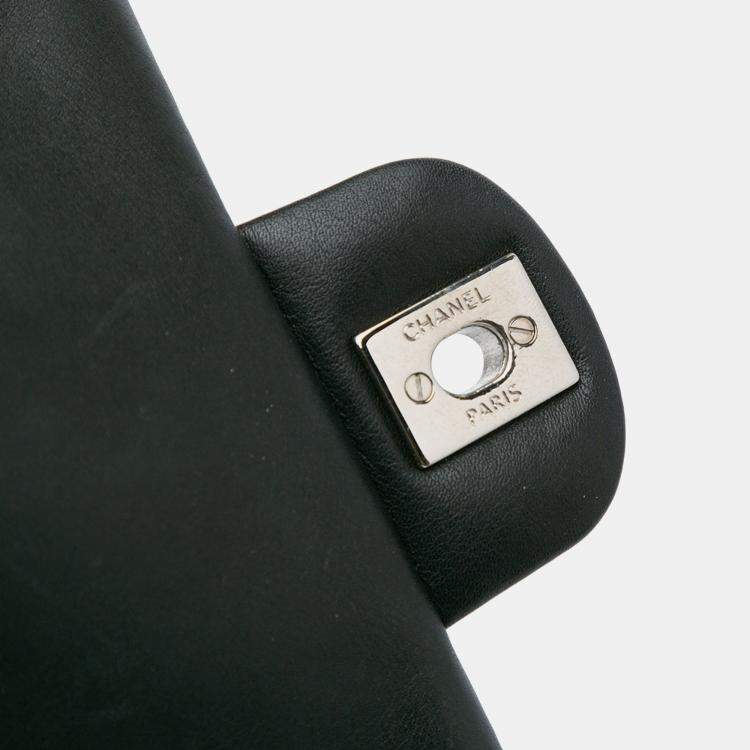 Pre Owned Chanel Black Mini Square Classic Patent Single Flap