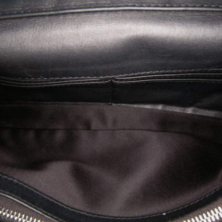 Pre Owned Chanel Black CC Quilted Calfskin Ultimate Stitch Flap
