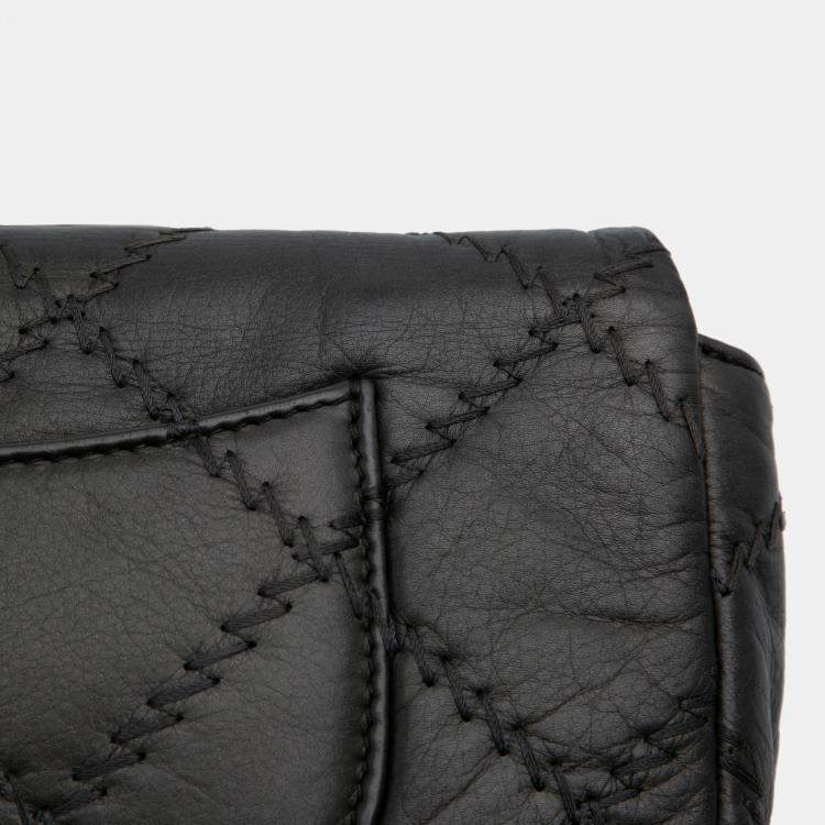 Pre Owned Chanel Black CC Quilted Calfskin Ultimate Stitch Flap