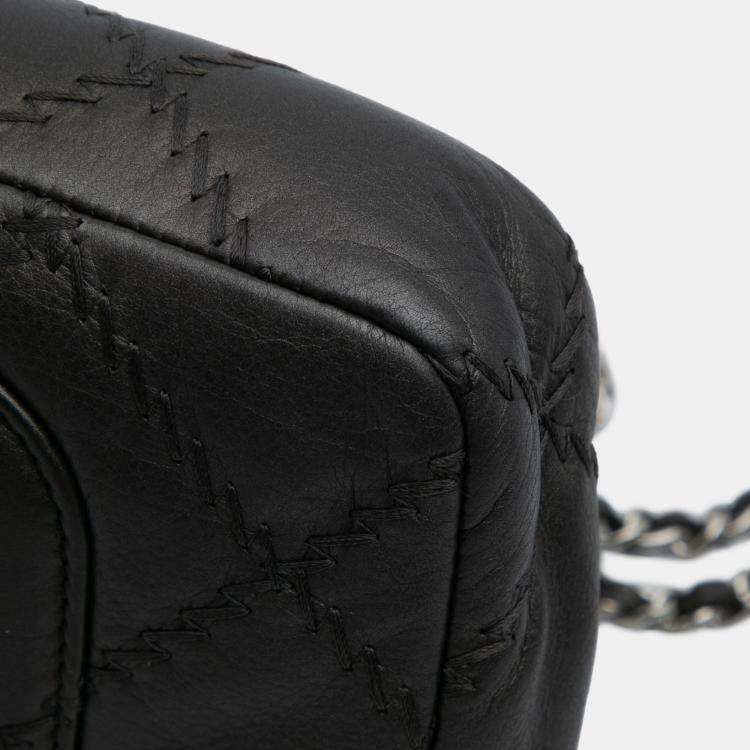 Pre Owned Chanel Black CC Quilted Calfskin Ultimate Stitch Flap