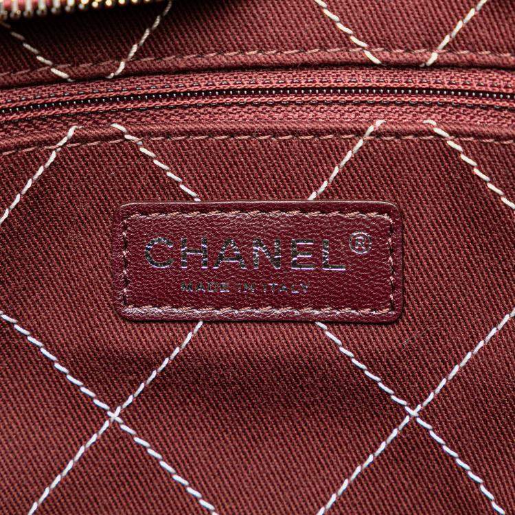 Pre Owned Chanel Grey Small Quilted Caviar Daily Shopping Tote