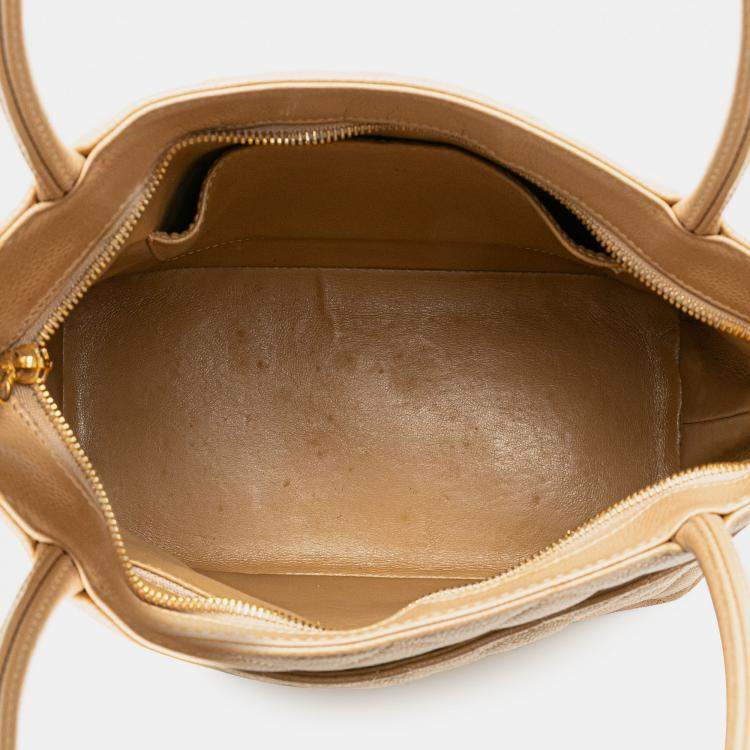 Pre Owned Chanel Brown Caviar Medallion Tote