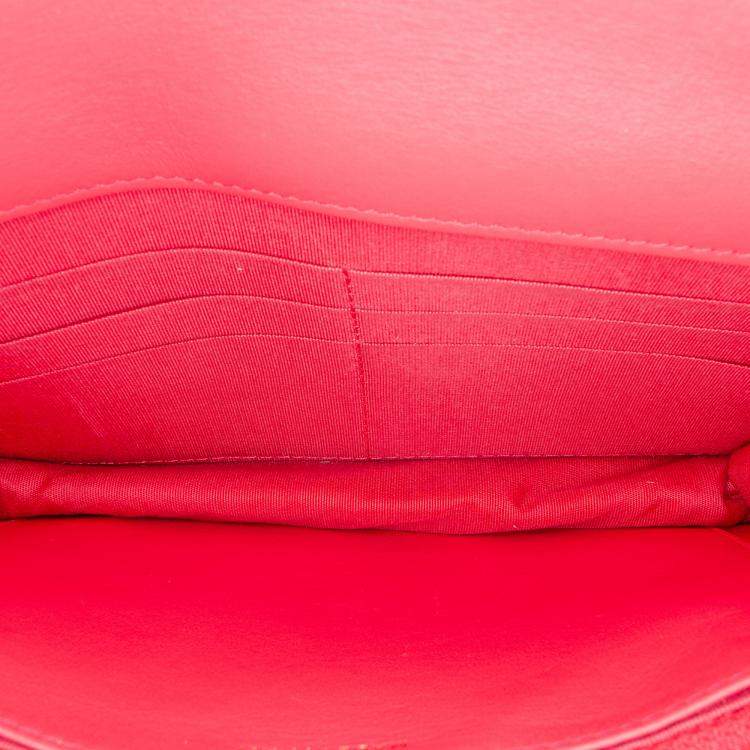 Pre Owned Chanel Pink Tweed 19 Wallet On Chain