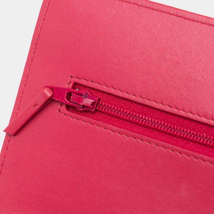 Pre Owned Chanel Pink Quilted Lambskin 19 Wallet on Chain
