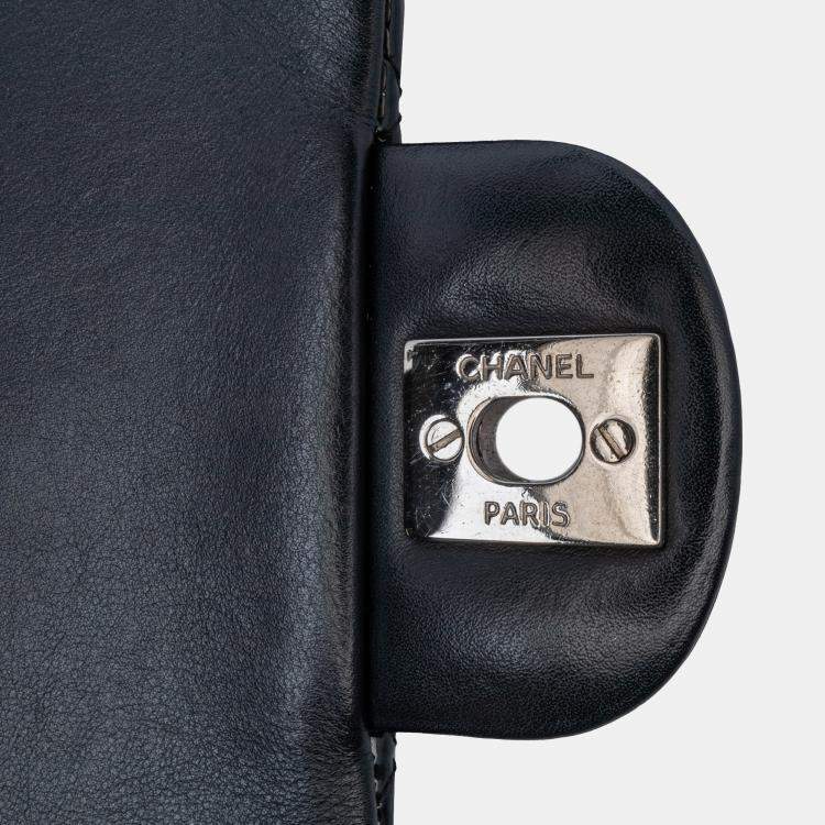 Pre Owned Chanel Black Mini Rectangular Classic Patent Single Flap