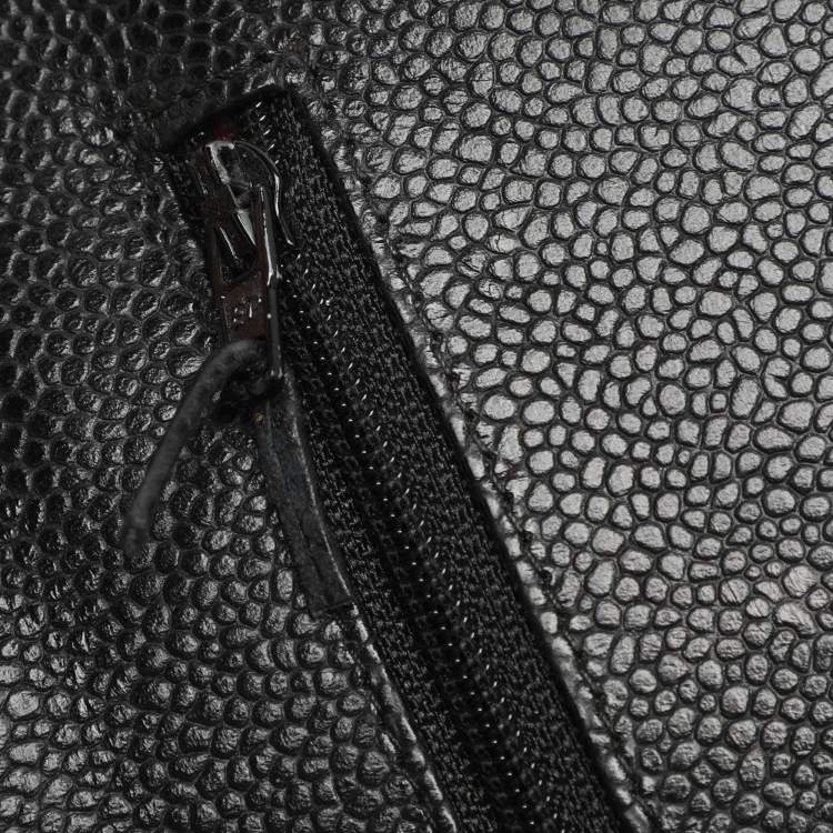 Pre Owned Chanel Black Quilted Leather Jumbo Classic Double Flap Bag