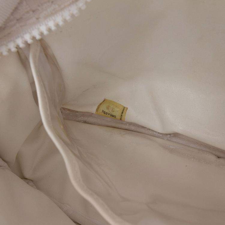 Pre Owned Chanel off White Terry Cloth Sport Line Flap