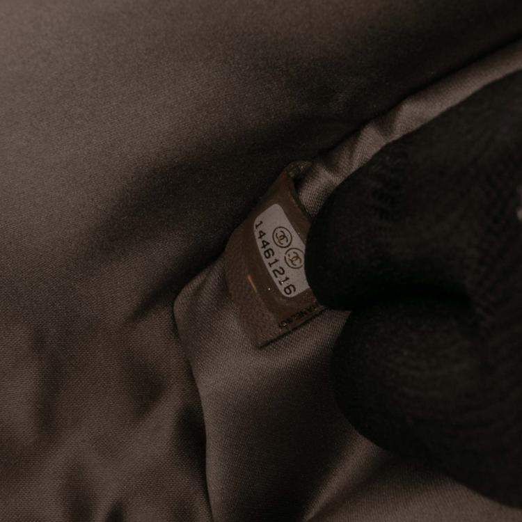 Pre Owned Chanel Brown Embossed Lambskin Lucky Symbols Pochette