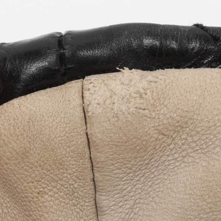 Pre Owned Chanel Black Quilted Glazed Leather Portobello Tote 