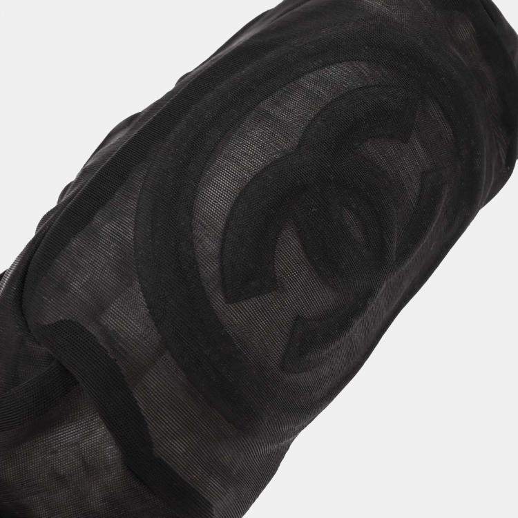 Pre Owned Chanel Black Mesh Body Bag Bum Bag