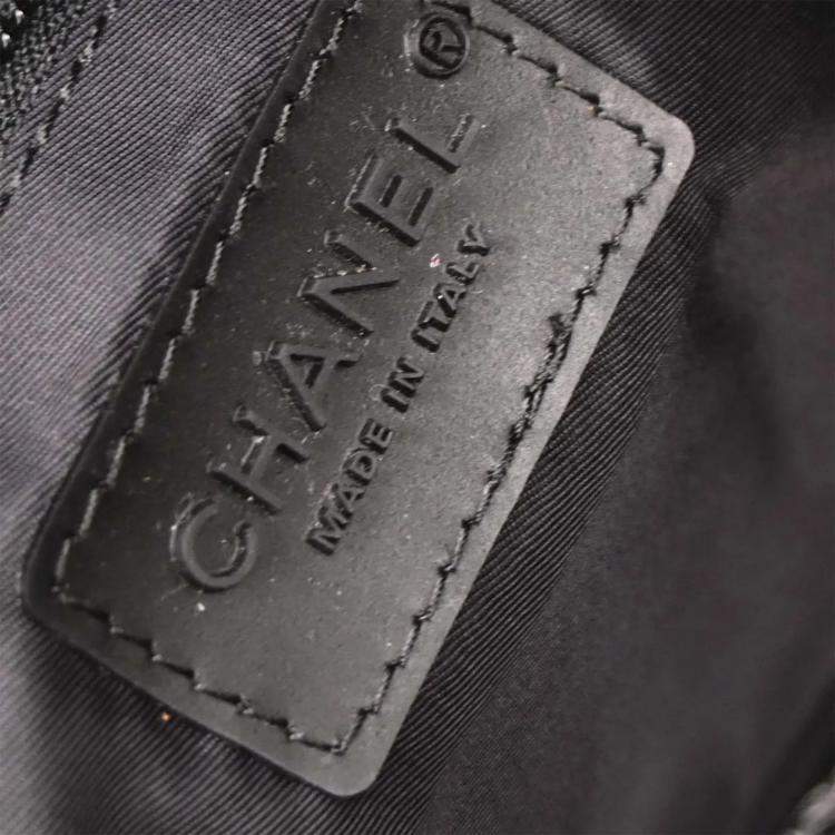 Pre Owned Chanel Black Nylon Sport Line Gym Bag