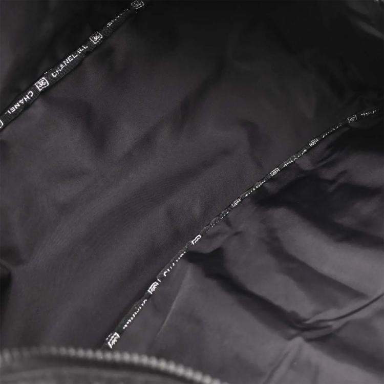 Pre Owned Chanel Black Nylon Sport Line Gym Bag