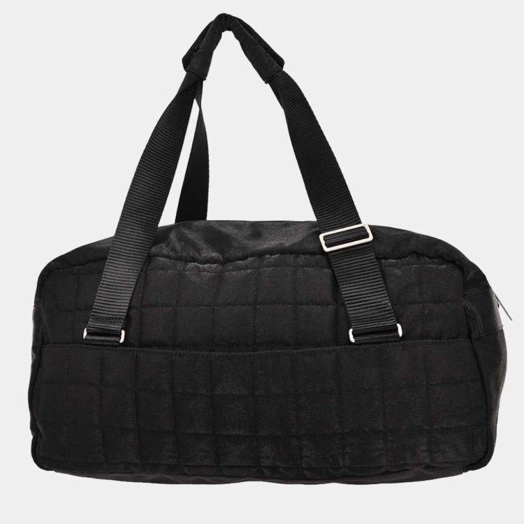 Pre Owned Chanel Black Nylon Sport Line Gym Bag