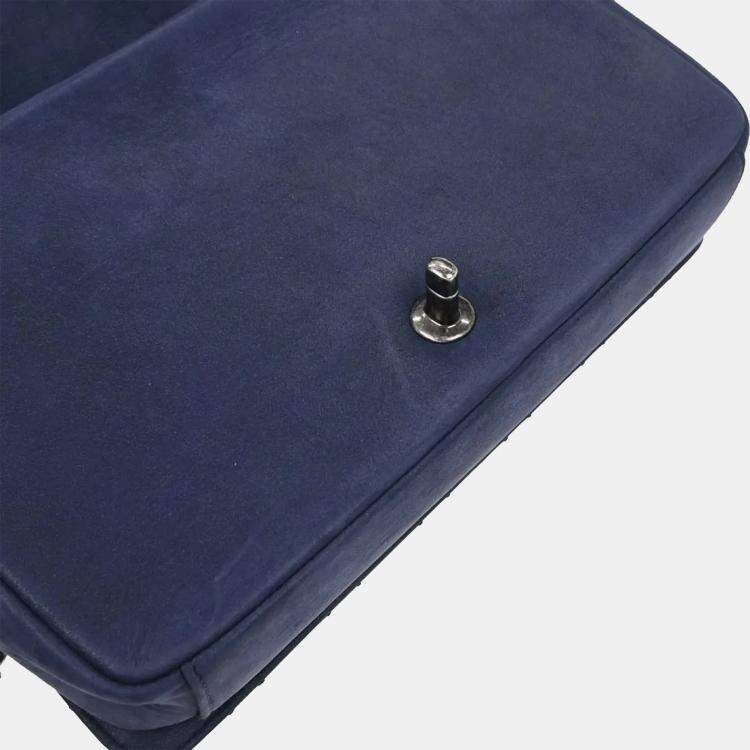 Pre Owned Chanel Navy Calfskin Day Trip Flap Bag