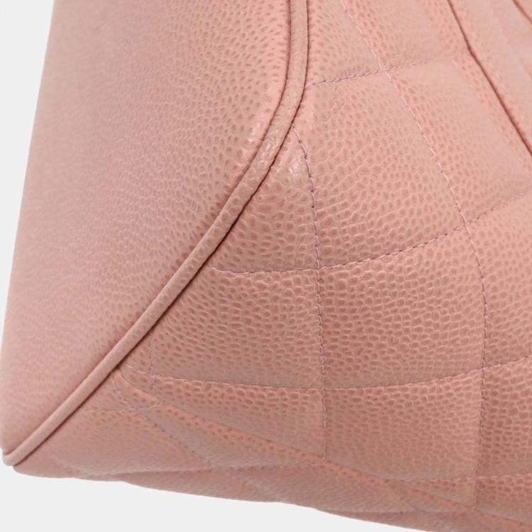 Pre Owned Chanel Pink Calfskin Medallion Tote Handbag