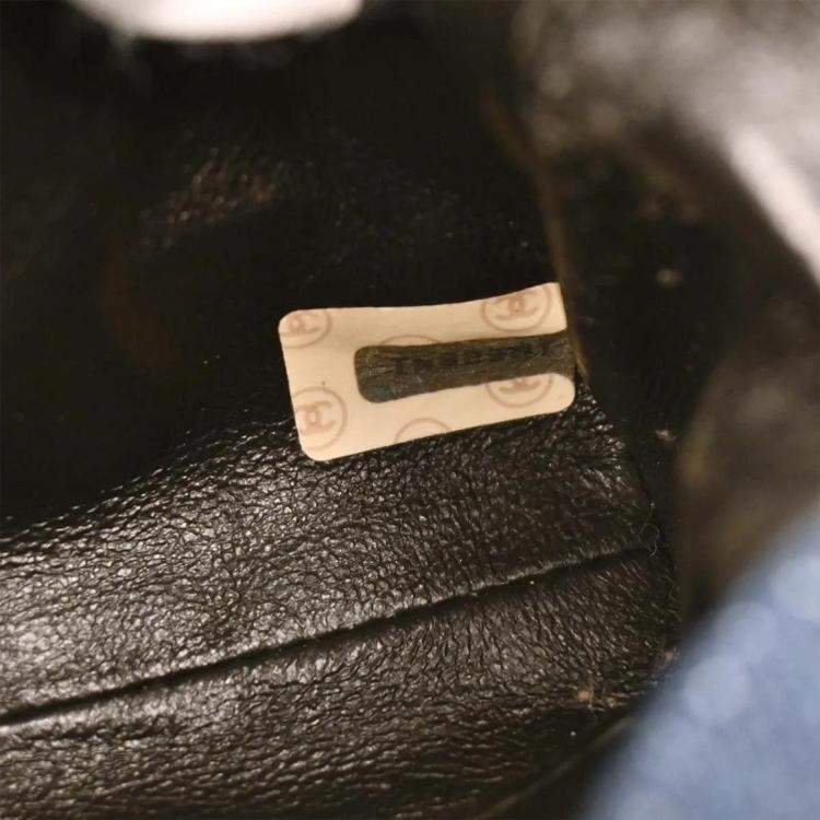 Pre Owned Chanel Blue Denim Straight Flap Shoulder Bag