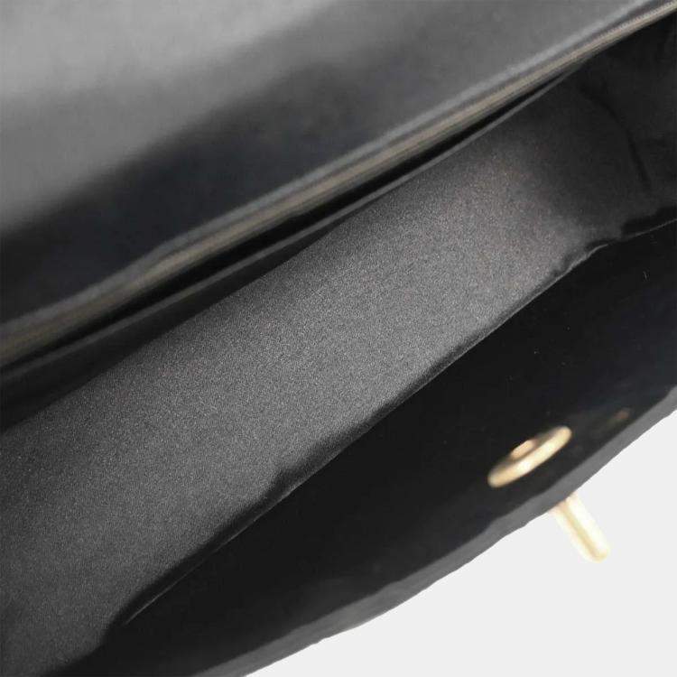 Pre Owned Chanel Black Satin Handbag