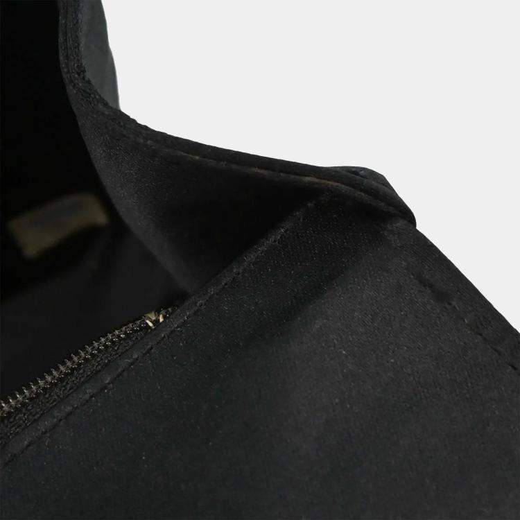 Pre Owned Chanel Black Satin Handbag