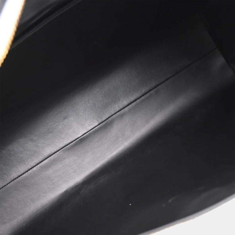 Pre Owned Chanel Black Calfskin Travel Bowling Bag