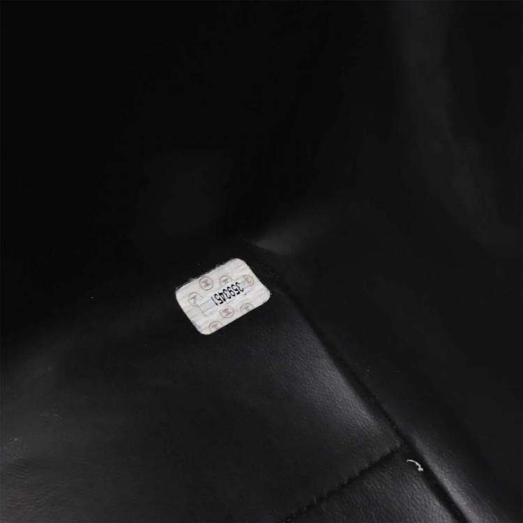 Pre Owned Chanel Black Calfskin Travel Bowling Bag