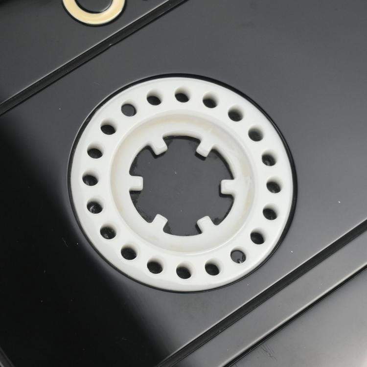 Pre Owned Chanel Black Acrylic Cassette Tape Clutch Bag