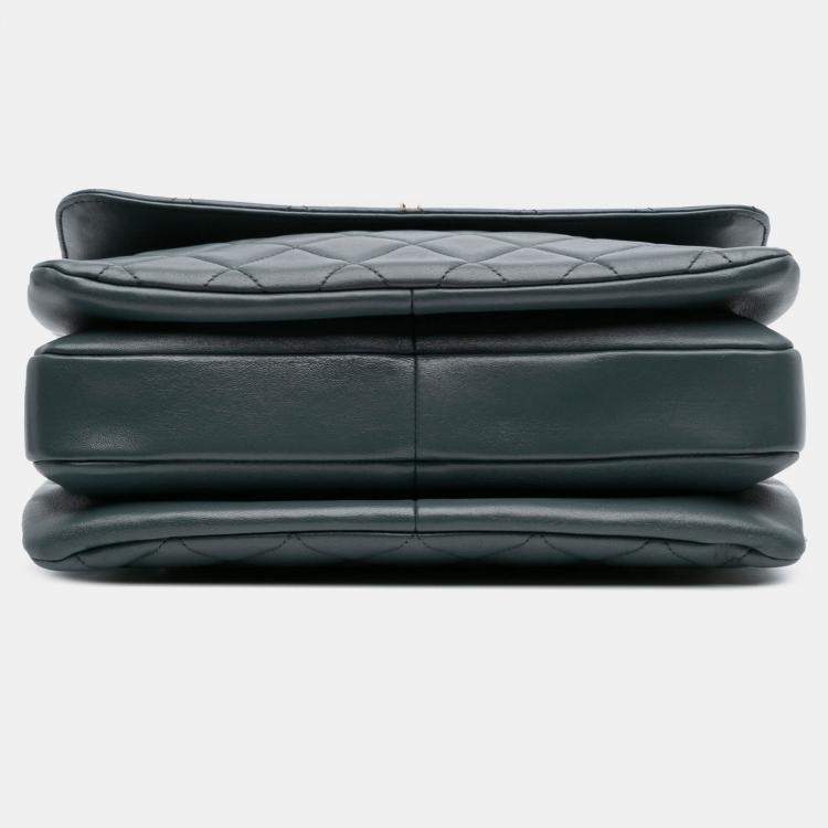 Pre Owned Chanel Grey Medium Lambskin Trendy CC Top Handle Bag