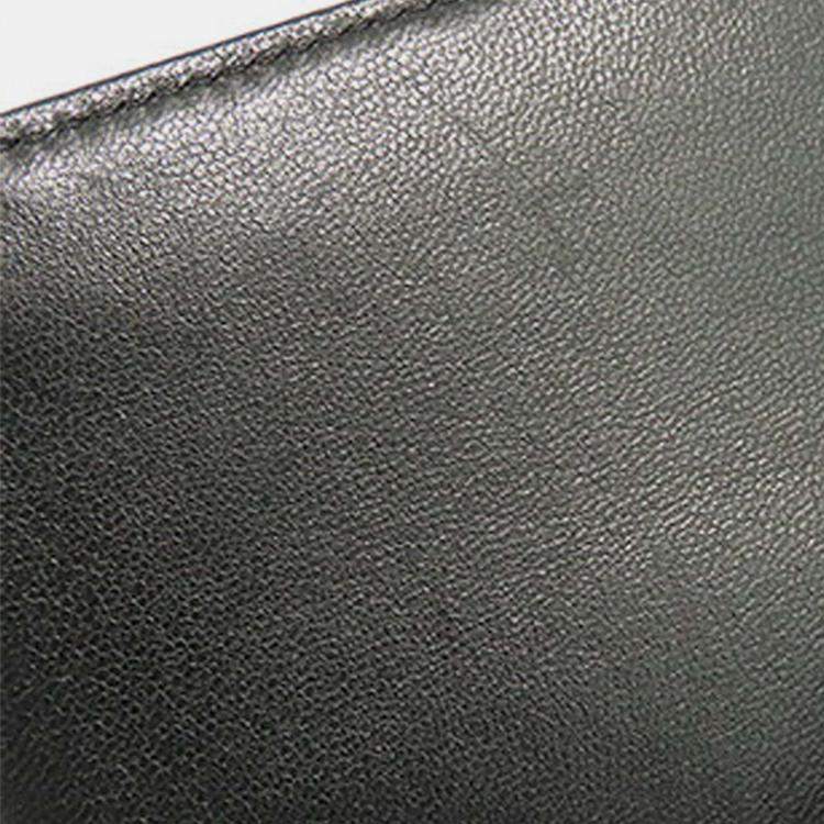 Pre Owned Chanel Black CC Stitched Lambskin Clutch With Chain