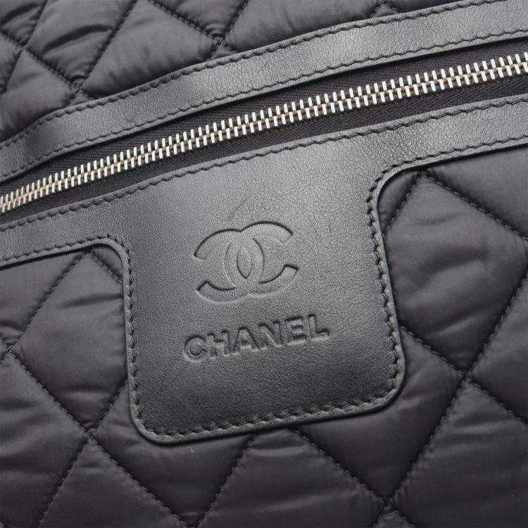 Pre Owned Chanel Black Quilted Nylon Coco Cocoon Backpack